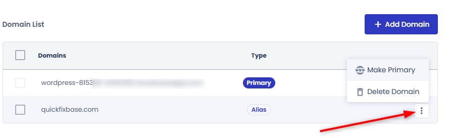 Set the primary domain